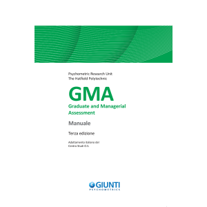 GMA - Graduate and Managerial Assessment - Forma A