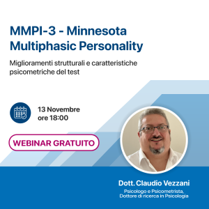 WEBINAR – MMPI-3 – Minnesota Multiphasic Personality Inventory - 3ª Edizione (gratuito)