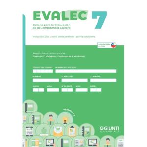  EVALEC- 7 (Pack 10 test + 10 usos de corrección Eduportal / Versión chilena 4.0)