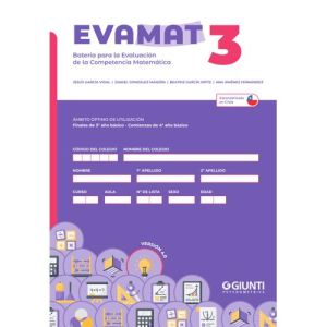 EVAMAT-3 (Pack 10 test + 10 usos de corrección Eduportal / Versión chilena 4.0)