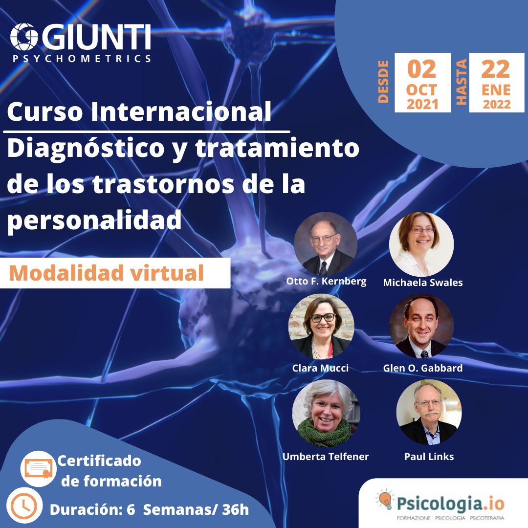 Curso Internacional Trastornos de personalidad: Diagnóstico y tratamiento